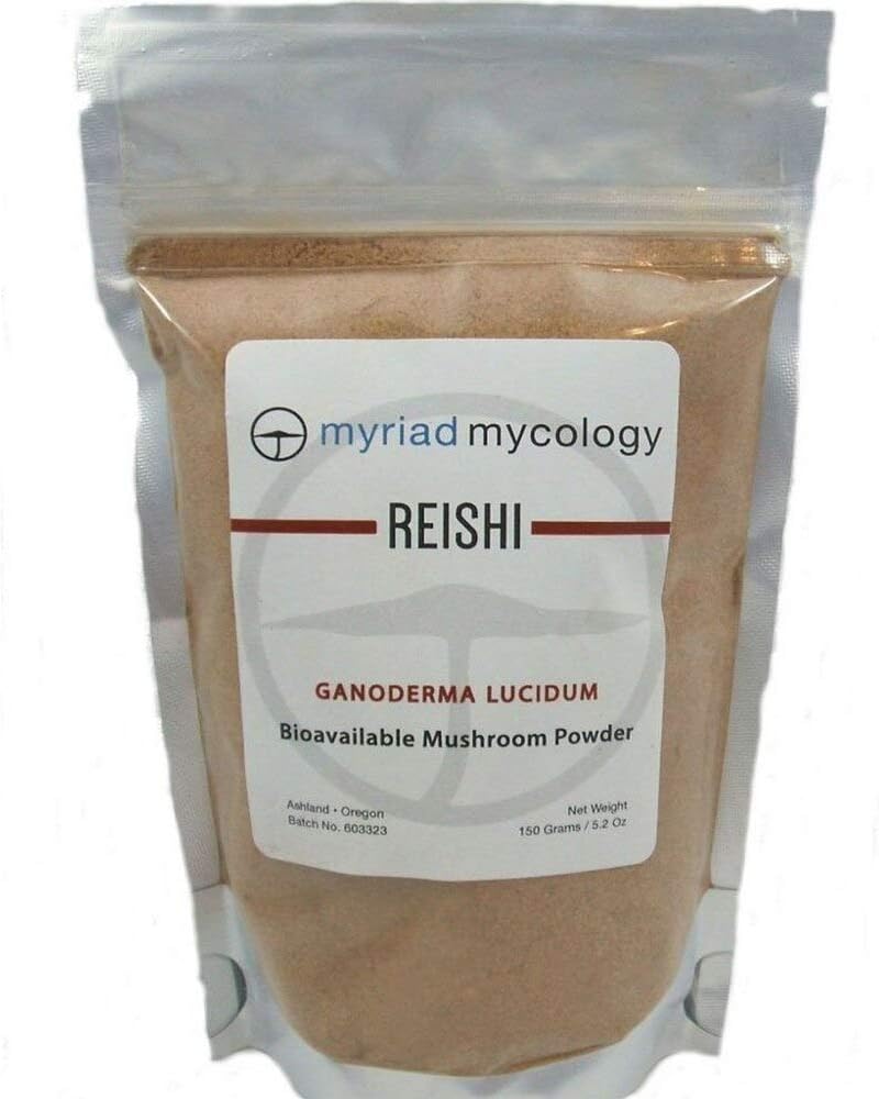 Reishi Mushroom Powder 5.2 oz - (Ling Zhi) - Ganoderma lucidum - Resealable Bag - Supports Healthy Immune Defenses