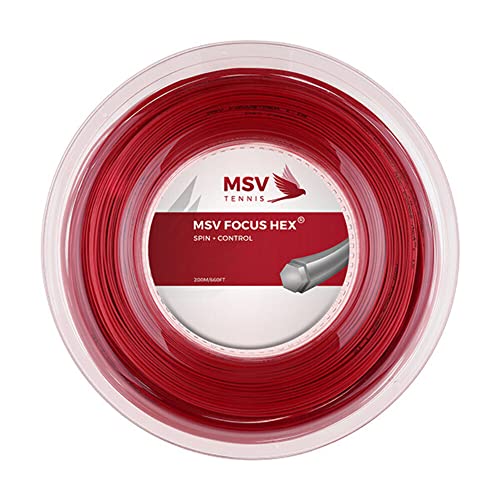 MSV Unisex's Focus-Hex String Reel-Red, 1.1 mm
