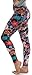 Lush Moda Extra Soft Leggings with Designs- Variety of Prints - 823YF, One Size fits Most (XS - XL), Folk Flower Yoga Waist