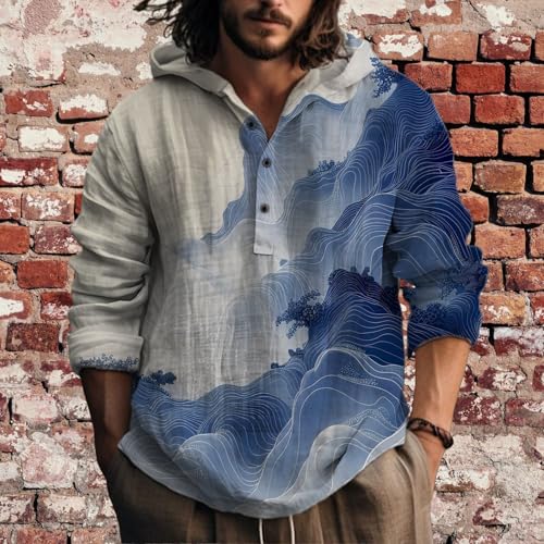 Mens Graphic Hoodies Henley Sweatshirt Hooded Button Down Japanese Art Oversized Hoodie Long Sleeve Shirts4