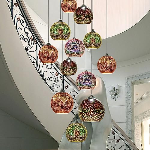Isla de cocina elegante con lámpara colgante de cristal moderno 4