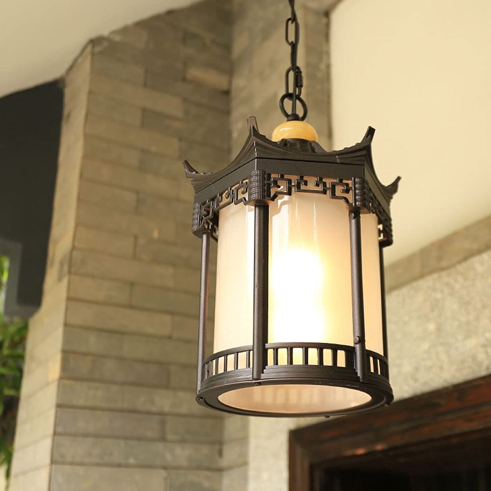 Lustre de lanterne d'extérieur anti-rouille pour éclairage de cour - 2