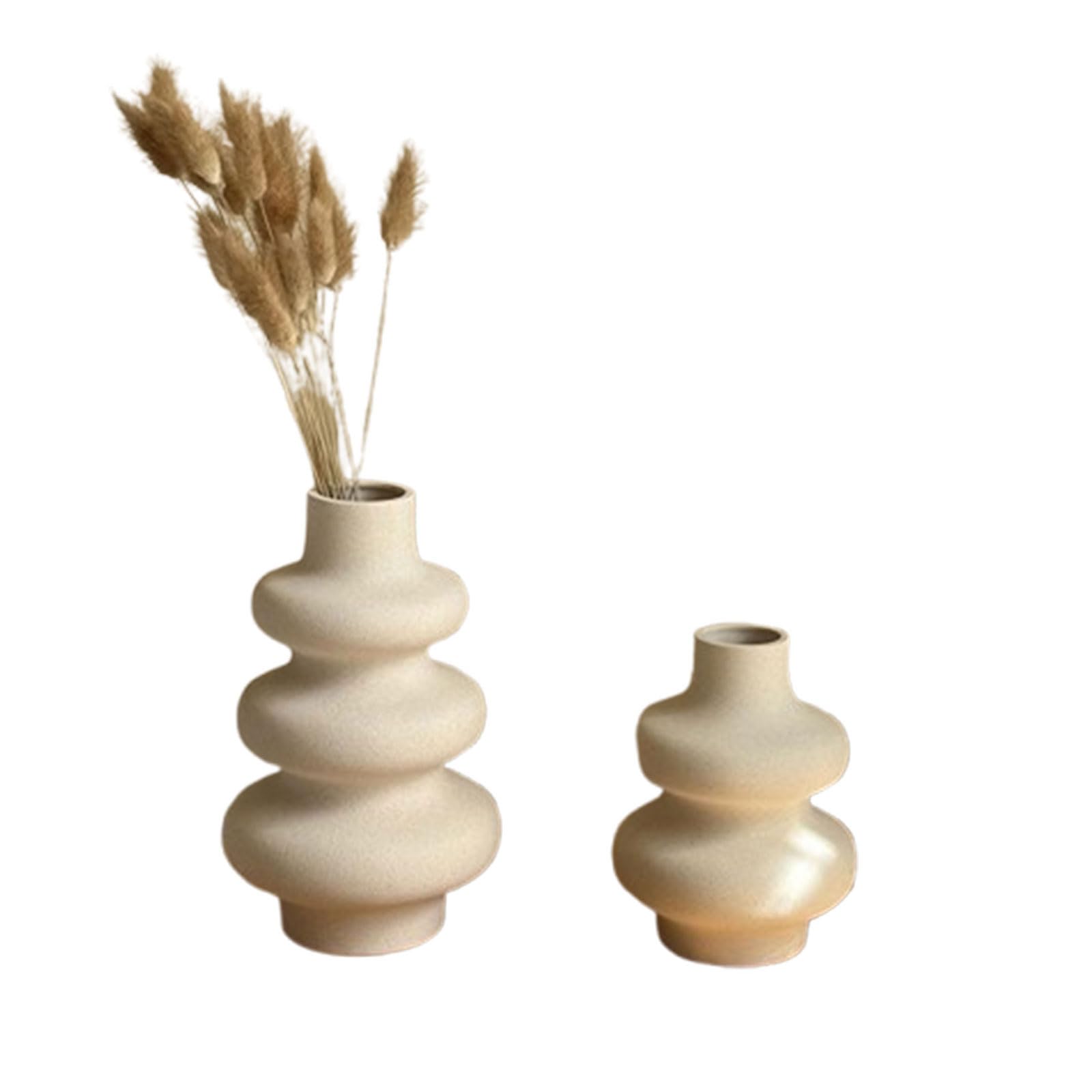 Vase en céramique rond lot de 2 centre de table moderne salon chambre bureau