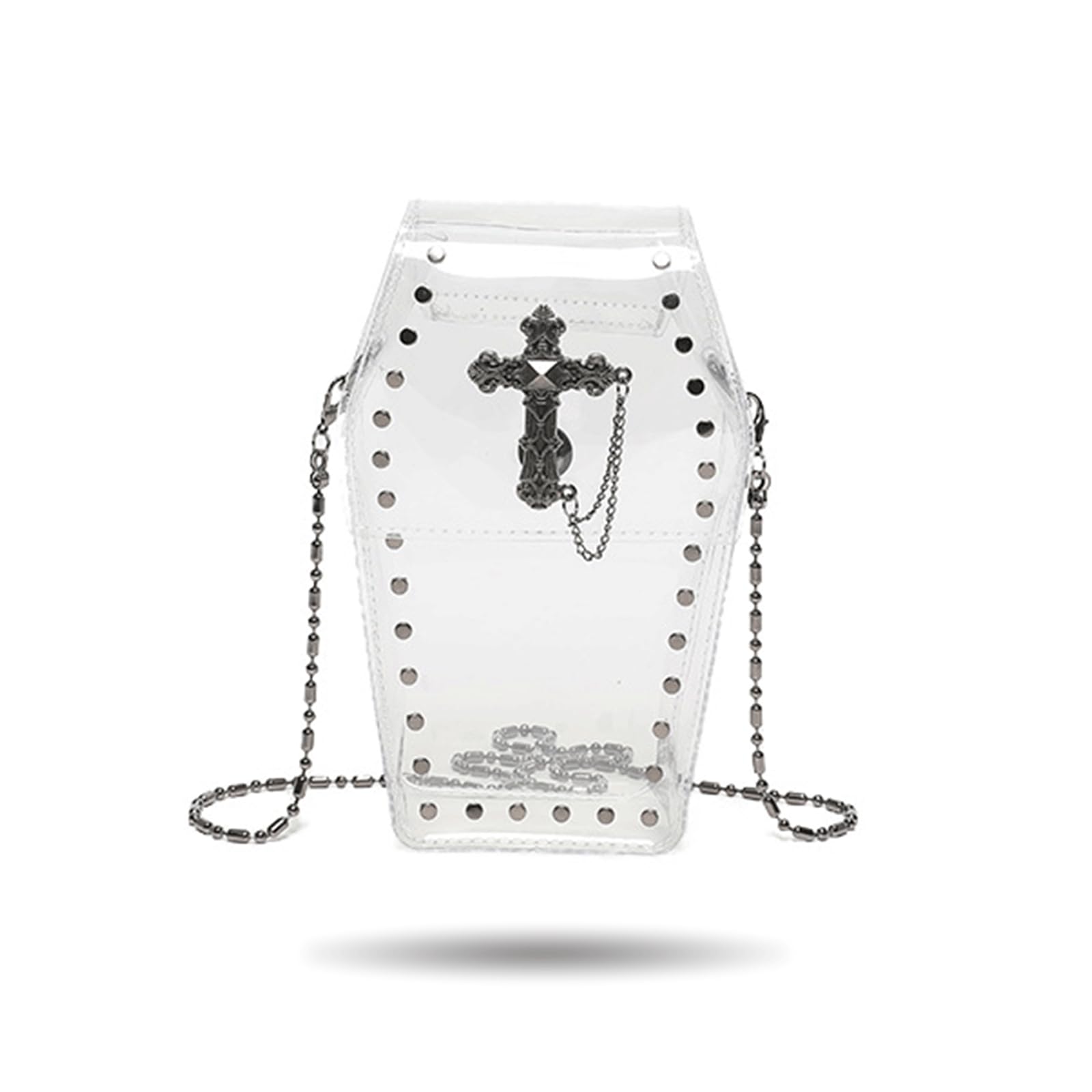 LOTUSTAR Goth Coffin Purse Gothic Makeup Halloween Purses Clutch Shoulder Bag Party Spooky Backpack Horror Cute Wallet