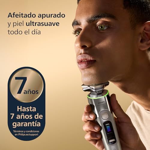 Philips i9000 Prestige Ultra, Afeitadora Eléctrica Hombre, Máquina de Afeitar Barba en Seco y Húmedo, Tecnología SkinIQ Pro, Base de Carga, Recargable, Estuche Premium, Centro de limpieza, XP9404/31 - imagen 2