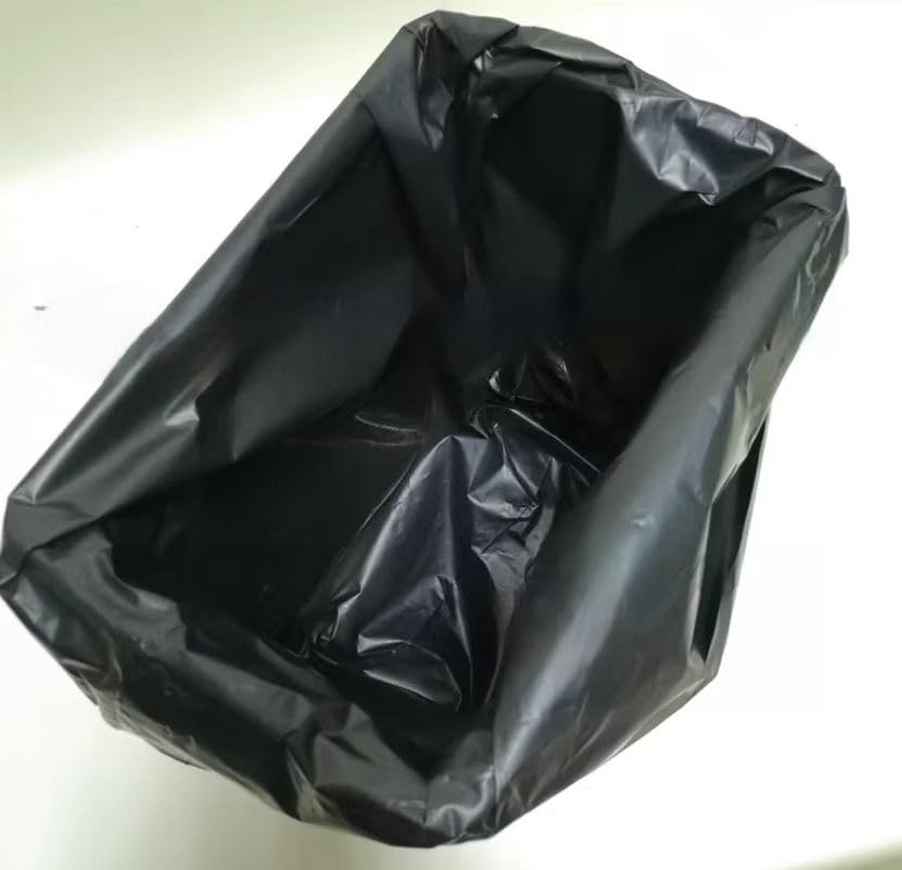 Confezione da 10 sacchetti per la spazzatura antistatici ESD per camere bianche, controllo statico, apertura piatta (apertura piatta), sacchetti antistatici per lo smaltimento dei rifiuti (nero, 80 l,