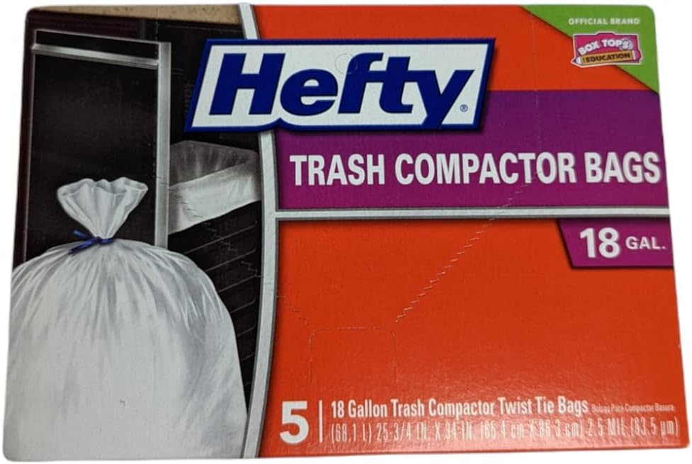 Hefty E21218 Trash Compactor Bags 5 Count