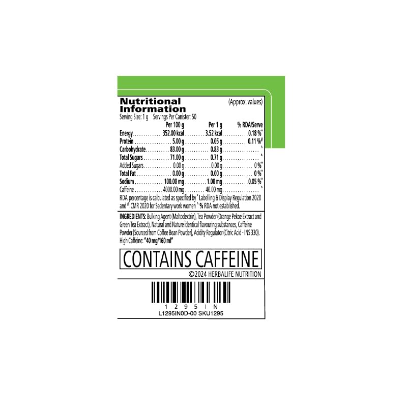 Herbalife Nutrition Afresh Energy Drink Mix – Lemon Flavor | 50g | Low-Calorie Refreshing Beverage with Green Tea Extract & Natural Caffeine for Energy & Metabolism Support - Image 2 thumbnail