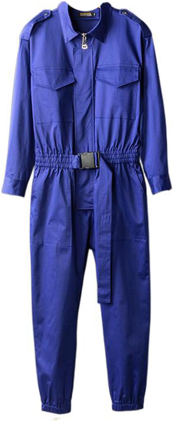 Men's Workwear Casual Overalls Spring Autumn Multi-pocket One-piece Long Sleeve Set Overalls