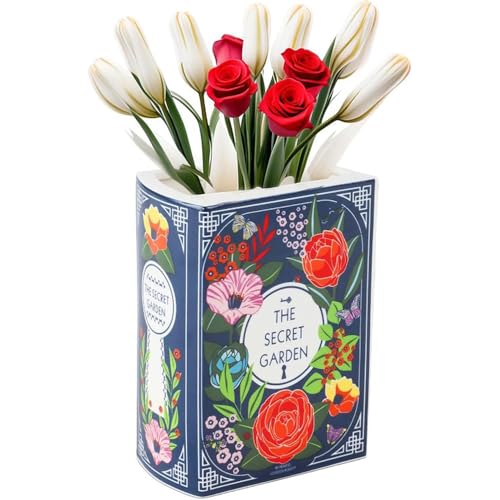 Book-Shaped Decorative Vase Book Vases for Dry Flower Arrangement Ceramic Vase for Home Decor Cute Bookshelf Decor