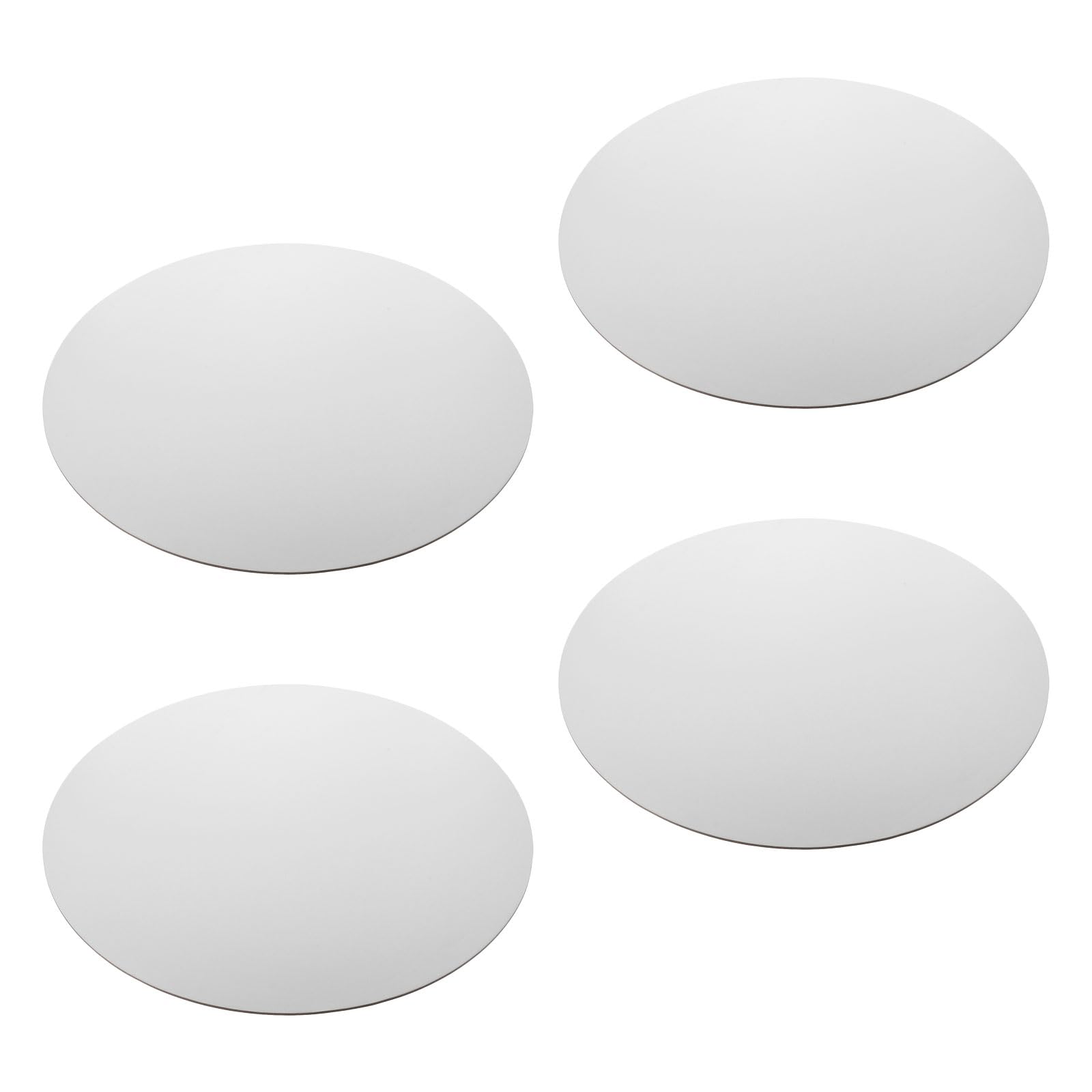 Veemoon Lot de 4 Toiles Rondes en Coton Blanc pour Peinture à L'huile, Toile Tendue Circulaire de 40cm, pour Apprentissage et Éducation Artistique