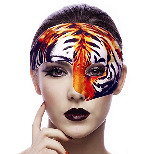 Lubber Tiger Animal Half Mask for Halloween Party Costume Masquerade Multicoloured