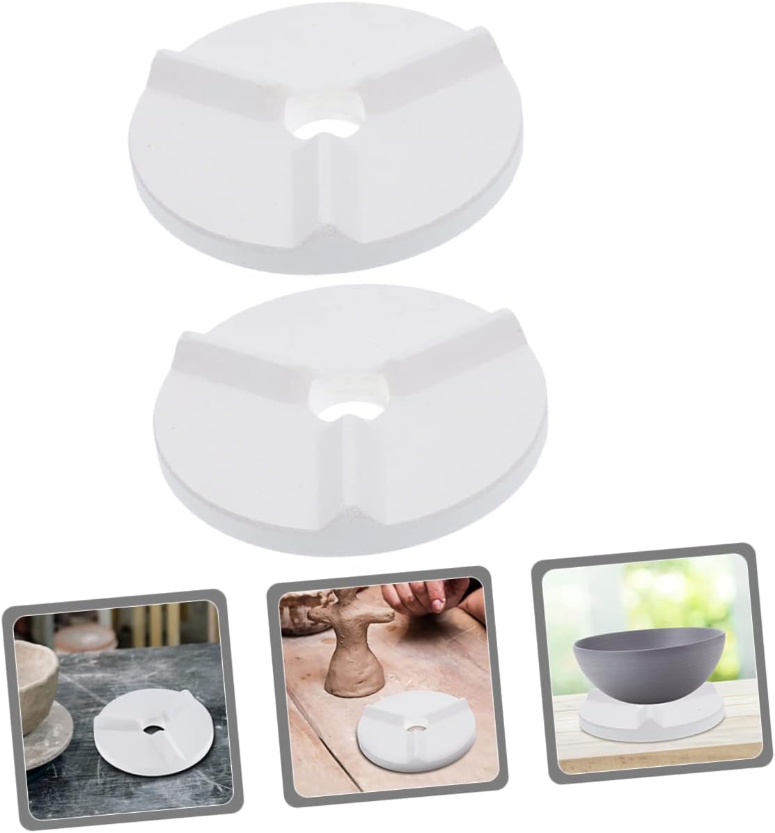 DOITOOL 2pcs Ceramic Pottery Kiln Mat Reusable Refractory Support Mats Pottery Tools Easy Firing Glaze Holder