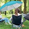 AMMSUN XL Chair Umbrella with Universal Clamp Adjustable 47 inches and 360-degree Swivel UPF 50+, Portable Clamp on Camping or Beach Chair, Stroller, Wheelchair, Golf cart, Bright Blue, Large-sized
