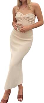 fitted lace wedding dress Rib Knit Longline Bandeau Top - Off White