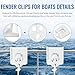 Czarixa Fender Tender II Boat Bumper Clips, Fender Clips for Boats 7/8