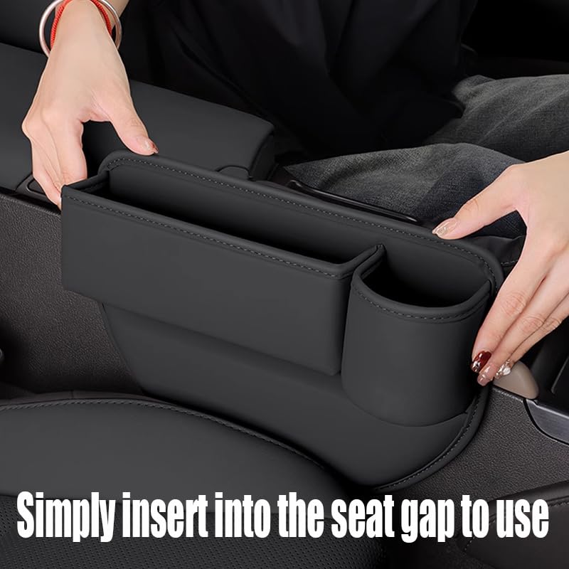 Opbergdoos voor Toyota COROLLA CROSS 2021- in autostoel, Pu Leather Car Seat Gap Filler, Multifunctionele Organisator voor voorstoel, zijvak autostoel,A