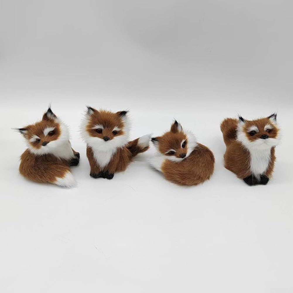 BESPORTBLE Simulierter Fuchs – Weißes Kunstfell-Modell – 16 Cm – Für Deko, Kinderzimmer & Als Geschenk