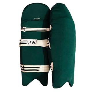 Whitedot 4 Way Lycaspandex Cricket Batting Pad Clads (Batting Pad Cover) (Green, Boys/Small)