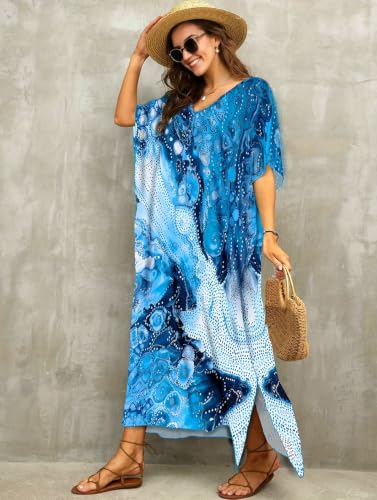 ZIRHYSTA Kaftan Loungwear Swimsuit Cover Up for Women Pool — view 4