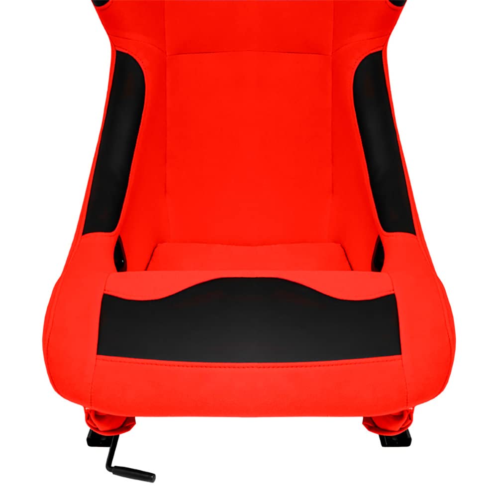 AutoStyle Siège baquet 'BW' - Rouge - Dossier fixe - incl. glissières
