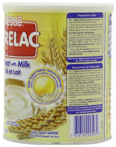 Nestle Cerelac, Wheat With Milk, 14.11-Ounce Cans (Pack of 4)
