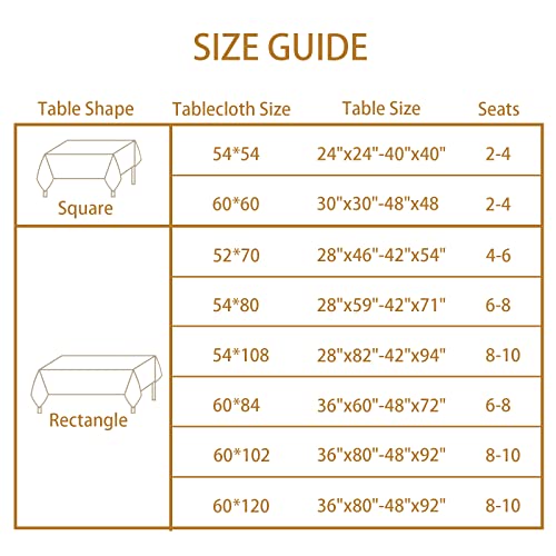 XWZO 2 Pack Faux Linen Square Tablecloth - Wrinkle Free and Washable Table Cloth for Kitchen Dining Outdoor Picnic Solid Color Table Cover for Farmhouse, Birthday Parties, Stone, 60 x 60 Inch by XWZO - Image 2