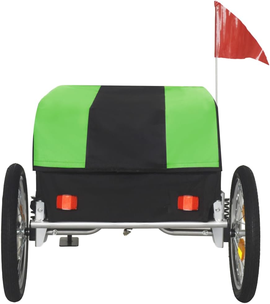 Heavy Duty Bike Cargo Trailer with Waterproof Cover - 88 lb Capacity, 16 Inch All Terrain Wheels,