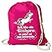Unbekannt Rucksack mit Spruch - Ich Bin EIN Einhorn Ich Schlaf auf rosa Zuckerwatte - Tasche Sporttasche Sport pink Beutel Gym Bag Sack Kultsack