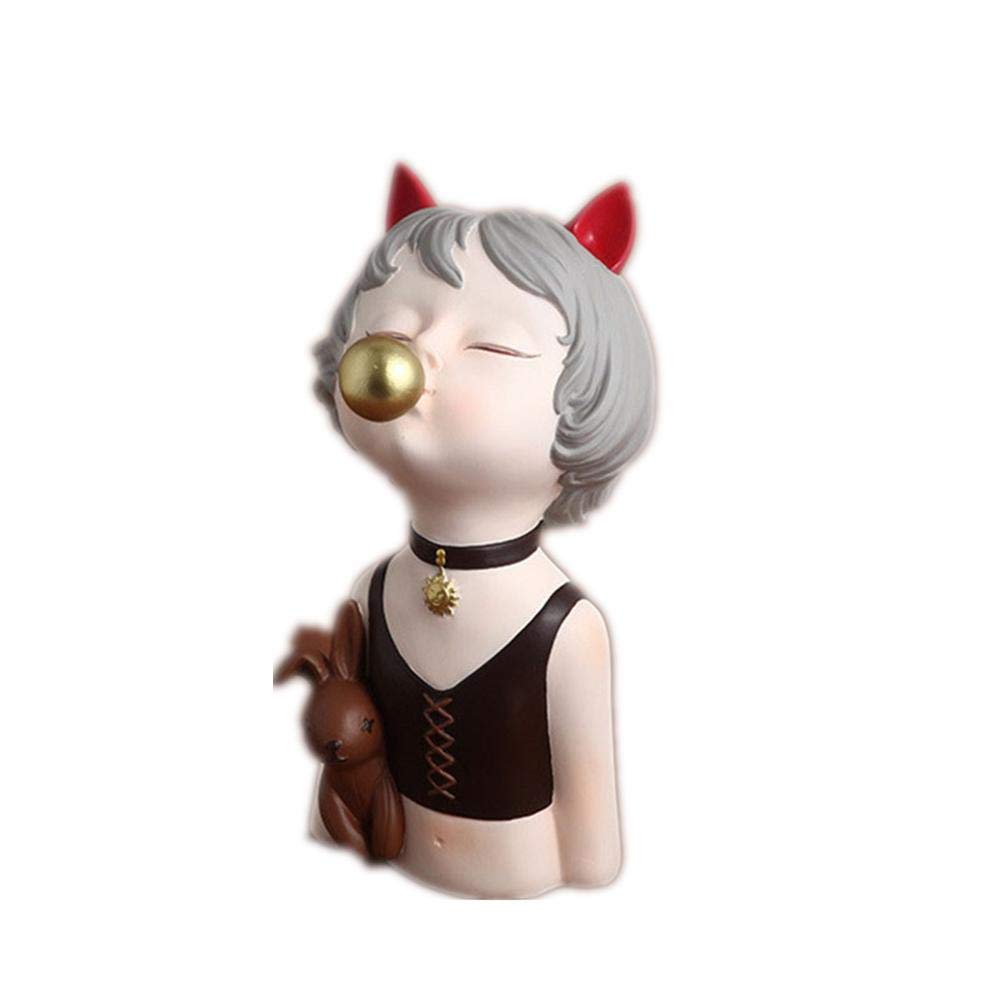 Amazon.co.jp: LZHLMCL 装飾的な収集品女の子の樹脂の置物インテリア