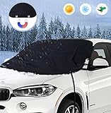 ❅Hochwertige Material: Frontscheibenabdeckung aus hochwertigem 600D Oxford für die Oberfläche, wasserdicht, Robust, langlebig und reißfest. Unterseite ist sehr weich ganz sanft und daher wird nicht verletzt Auto Windschutzscheibe.