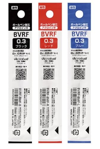 �����{�[���y���֐c BVRF-8MF 0.3mm ���� 3�{�Z�b�g�i�u���b�N1�{�A���b�h1�{�A�u���[1�{�C�j �h�N�^�[�O���b�v �A�N���{�[���i���F�E���@�\�j�A�N���C���L