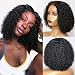 RECOOL Hair 9A Human Hair Wigs 13x4 Lace Front Curly Hair wig Short Curly Bob Wigs Pre Plucked and Bleached Knots Brazilian Human Hair Natural Color (12 inch bob wig)