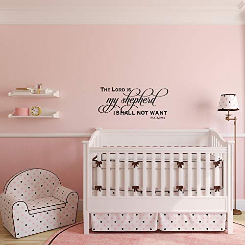 The Lord Is My Shepherd Ishall Not Want - Psalm 23:1 -Carved Letters Christian Quotes Wall Decal Religious Motto Bible Verse Art Letters Home Décor #TOP2