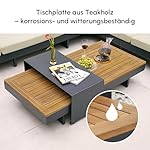 Patioco Modulares Lounge-Set Aluminium Teakholz 6-teilig