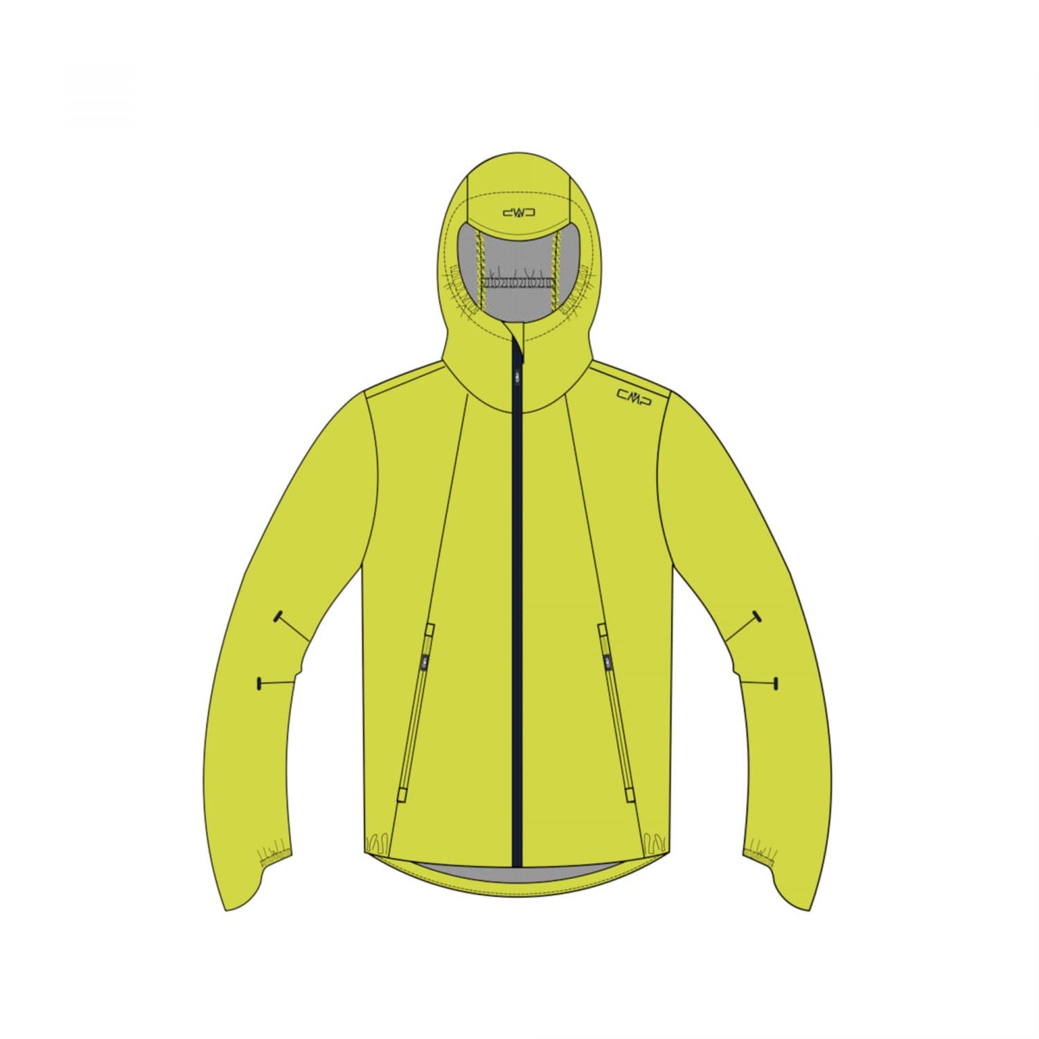Cmp Men's Vert Waterproof Jacket With Fixed Hood