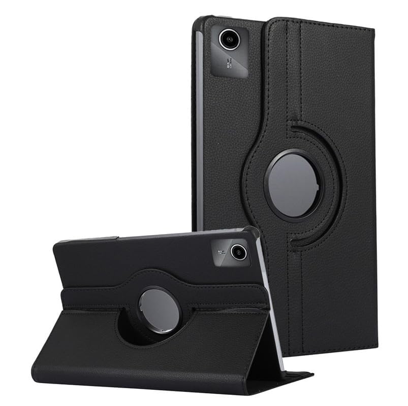 Image of Fitsmart 360 Degree Rotating Stand PU Leather Safety Case Smart Shell Stand Flip Cover for Lenovo Idea Tab Plus (12.1 inch) - Black