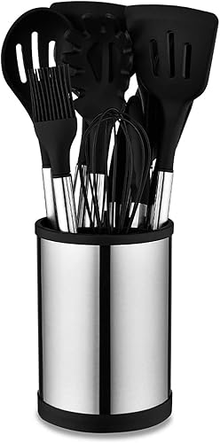 Juego de utensilios de cocina, juego de utensilios de cocina de silicona, 12 piezas, utensilios de cocina antiadherentes, juego de espátula de