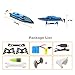 Mioshor RC Boats Toy, Remote Control Boat H100 for Adults Kids 2.4G 4CH RC Speed Boats with LCD Display for Lakes Pools