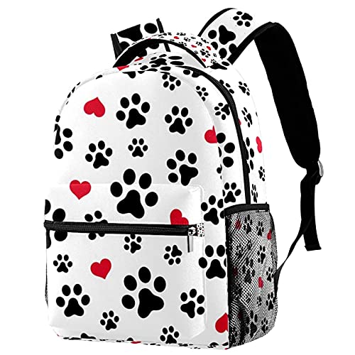 Sac à dos Pattes de chien d'amour : cadeau scolaire léger pour fille et garçon
