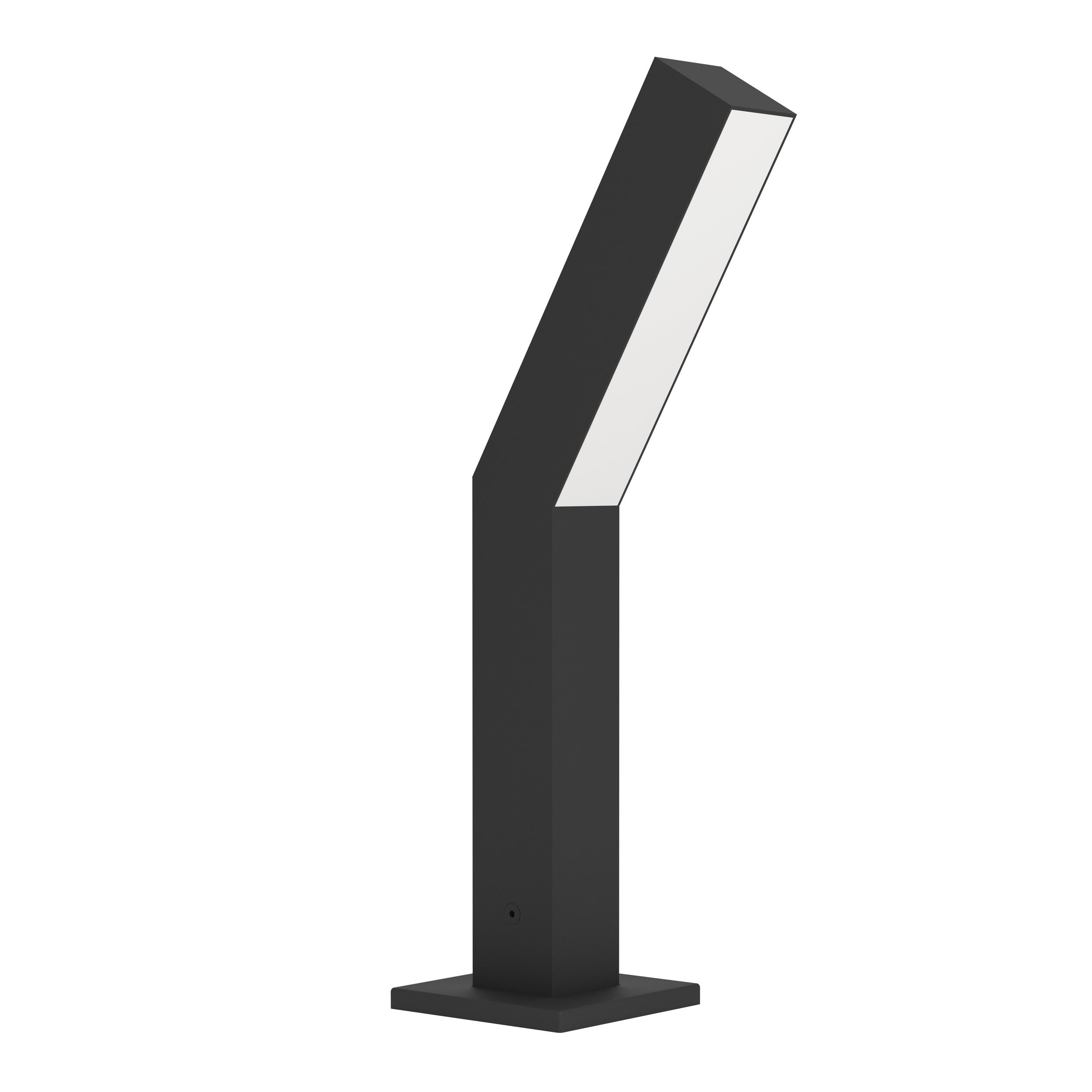 Eglo Black/White Led Outdoor Lamp Post Ugento, Bollard Light Garden, Outside Lighting For Garden And Patio, Driveway Light Of Metal, Ip44, H 36 Cm, Warm
