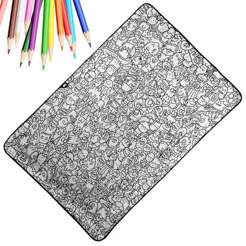 Manta para Colorear genérica – Mantas Lavables para sofá y Ocio Creativo – Plaids de sofá, para, Familias, Amantes de la DIY, Jardines Infantiles, Salón, Habitación, Departamento,