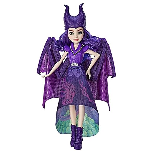 Disney Descendants Dragon Queen Mal, Fashion Doll Transforms to Winged Dragon