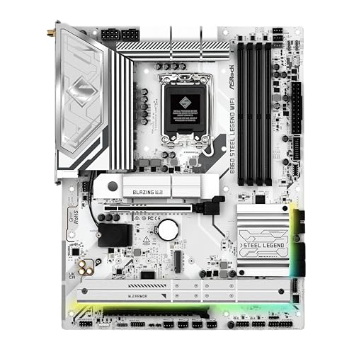 Image of ASRock B860 Steel Legend WiFi 6E LGA1851 Intel Core Ultra (Series 2) DDR5 8666+ (OC) MHz 256GB M.2 ATX Motherboard Thunderbolt SATA3 6.0 Gb /s PCIe 5.0 2.5G LAN HDMI DisplayPort BIOS Flashback