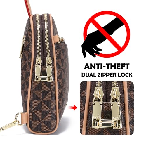 Image of INICAT Small Travel Purse,Anti Theft Crossbody Bag for Women | RFID Blocking, 8 Card Slots,Secure Back Zipper Pocket,Sling Style