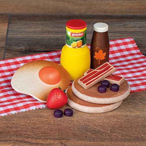 Erzi 28150 Sortierung American Breakfast aus Holz, Kaufladenartikel für Kinder, Rollenspiele – Bild 3
