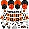 Halloween Party Decorations, Reusable Happy Halloween Decorations Indoor Outdoor Sign Banner Honeycomb Ball Paper Fans Pumpkin Bat Hanging Swirls