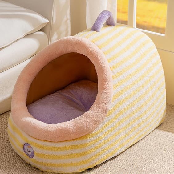 ペットベッド 猫ハウス 暖かい 冬用 犬 ハウス 滑り止め ラウンド 可愛い ペットハウス 分厚い 保温 猫用 ハウス ふわふわ 犬