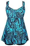 DANIFY Plus Size Swimsuit for Women Tankini Swimdress Tummy Control Swimwear Two Piece Bathing Suit