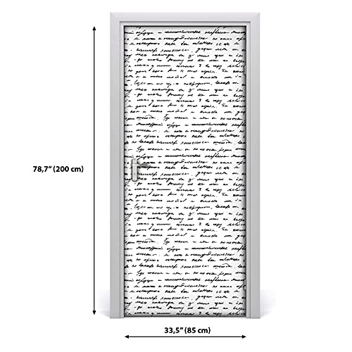 Manuscrite de lettres décoration murale pour porte de bureau et salon